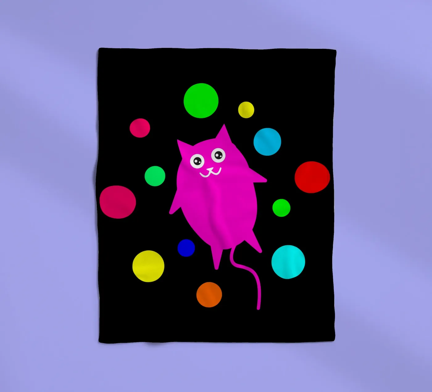 Bubble floating cat fleecedeken van happieeagle