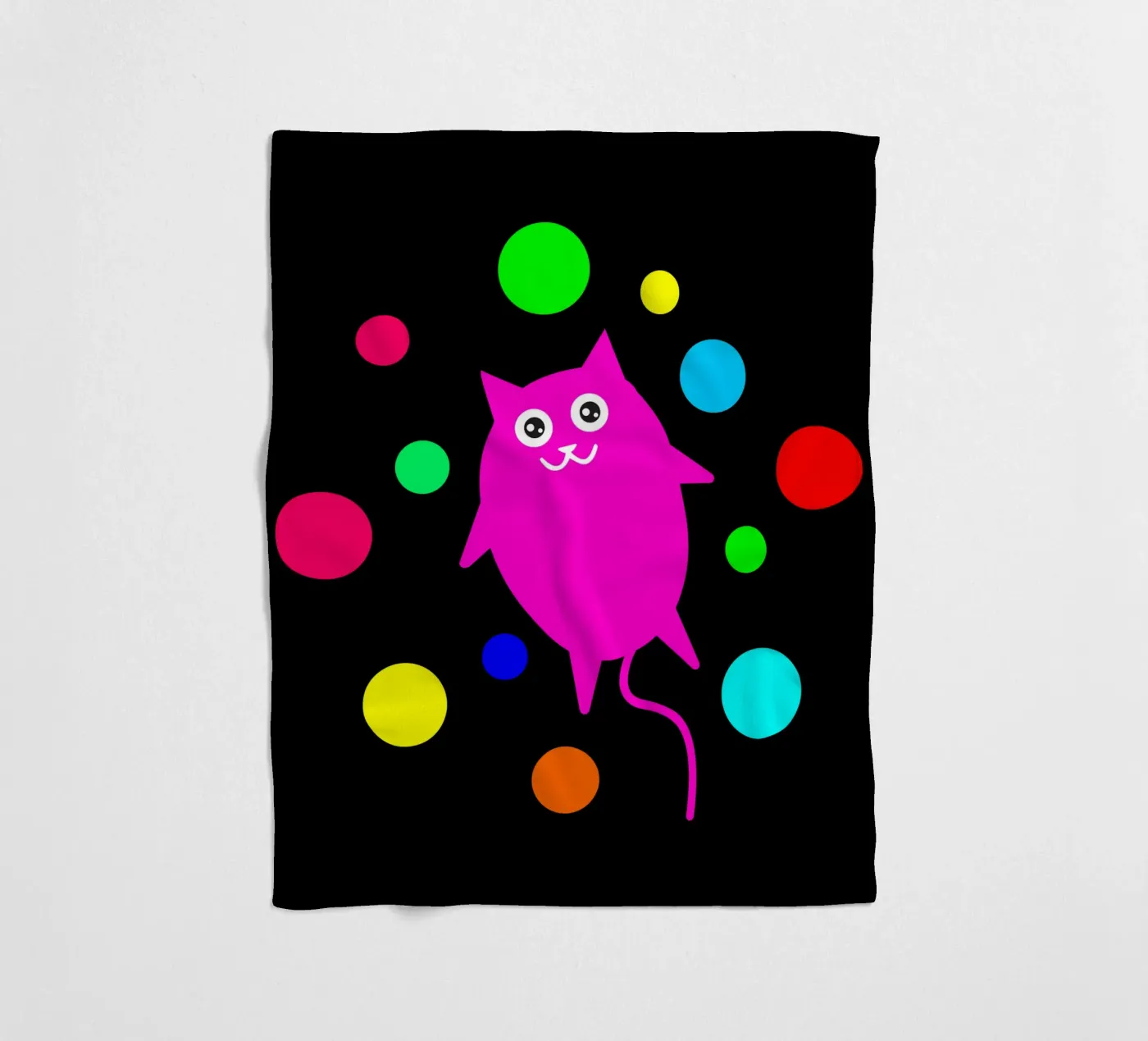 Bubble floating cat fleecedeken van happieeagle