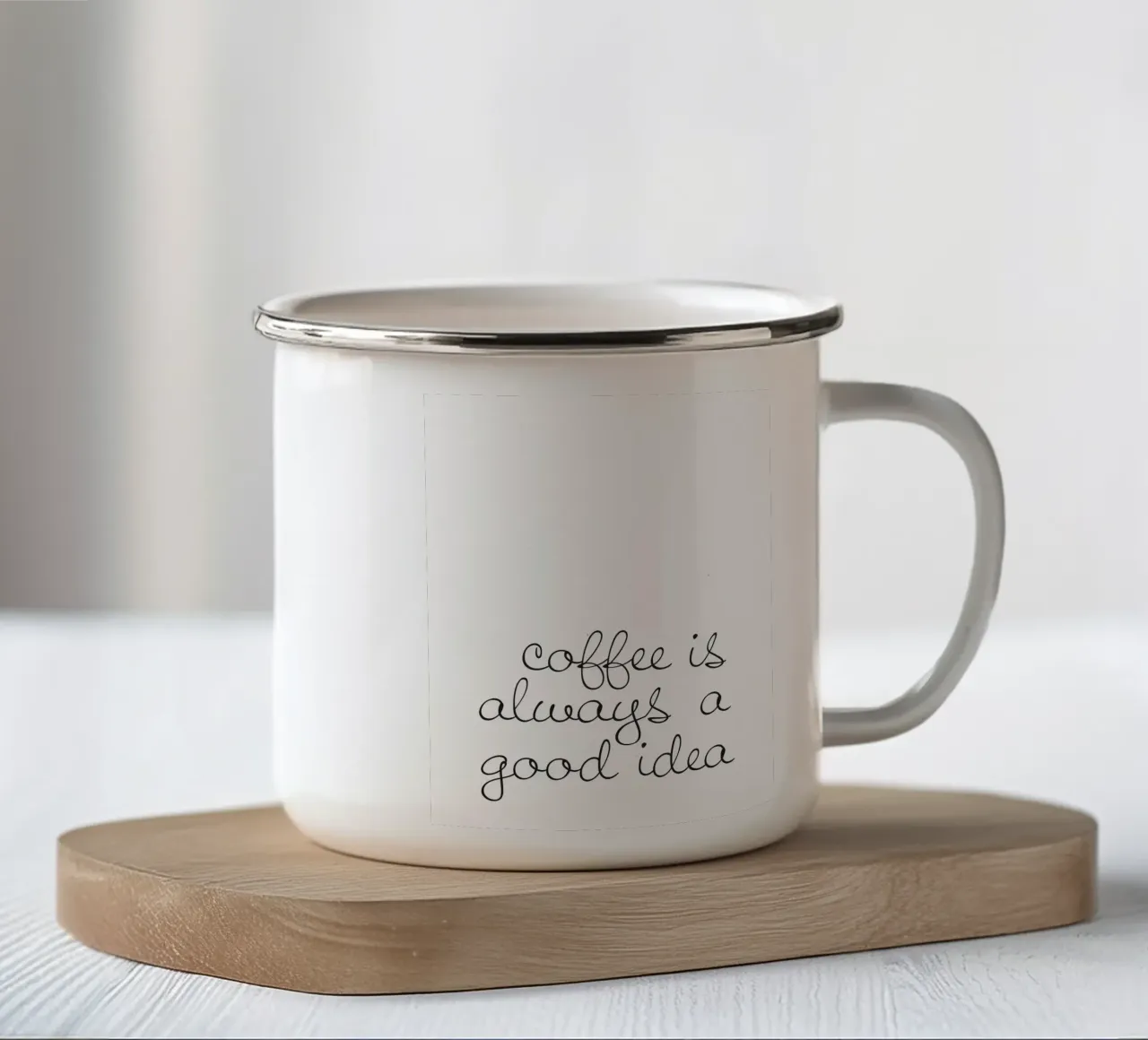 Il caffè è sempre una buona idea - Motivo del caffè alla moda tazza in smalto da Whole©