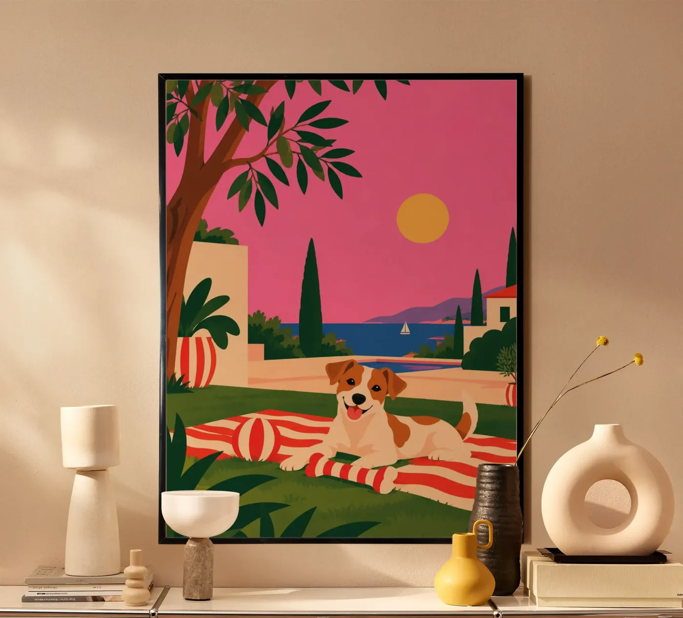 Happy Dog poster da fineartko