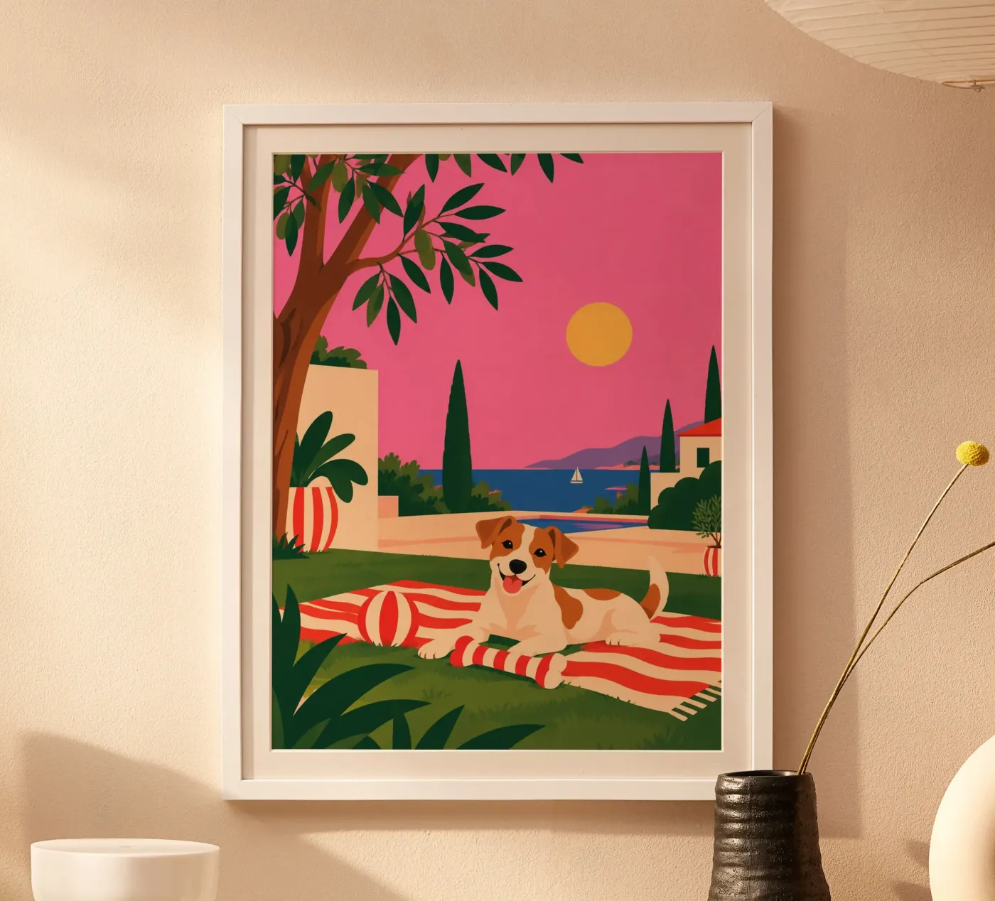 Happy Dog poster da fineartko