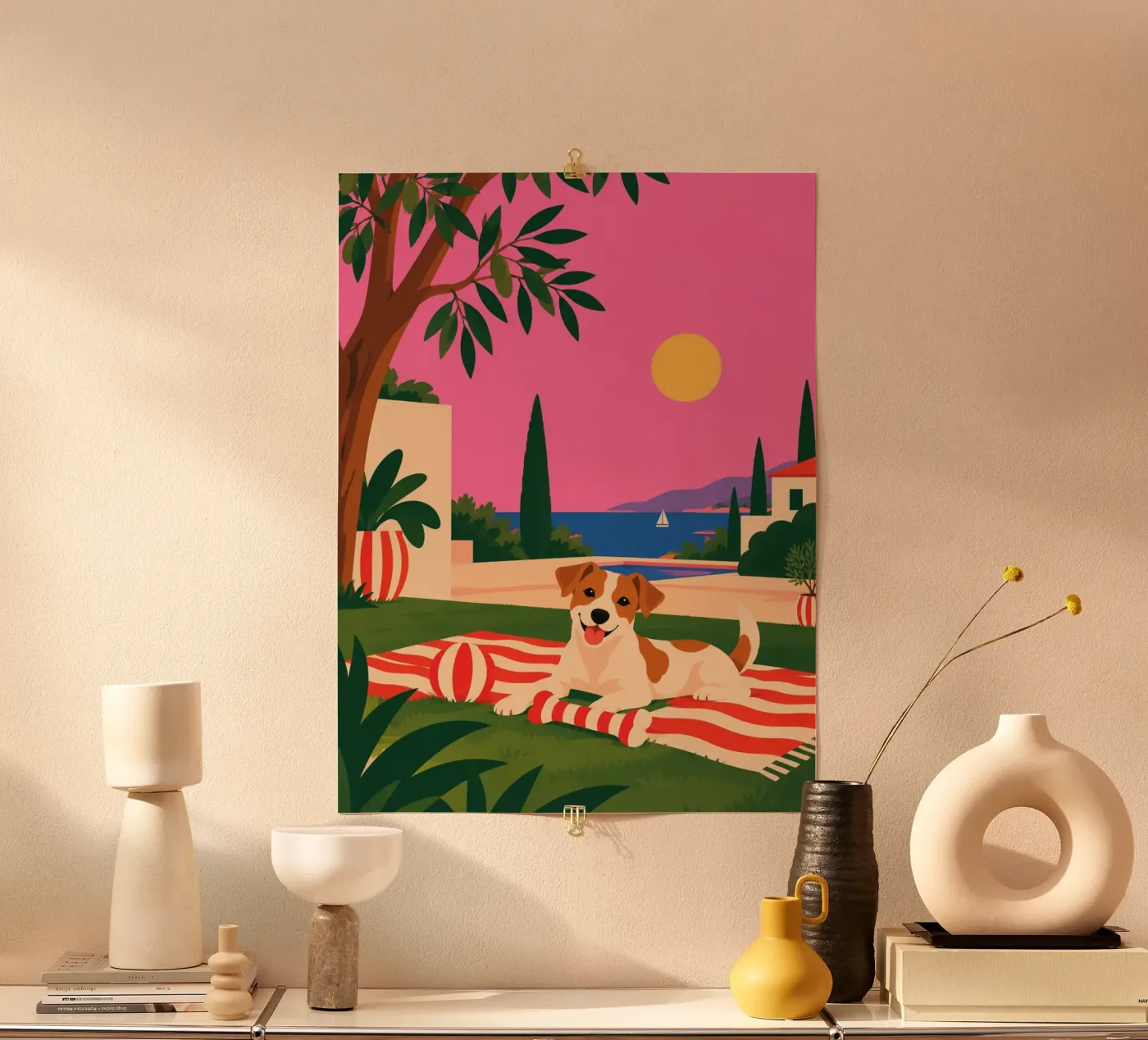 Happy Dog poster da fineartko