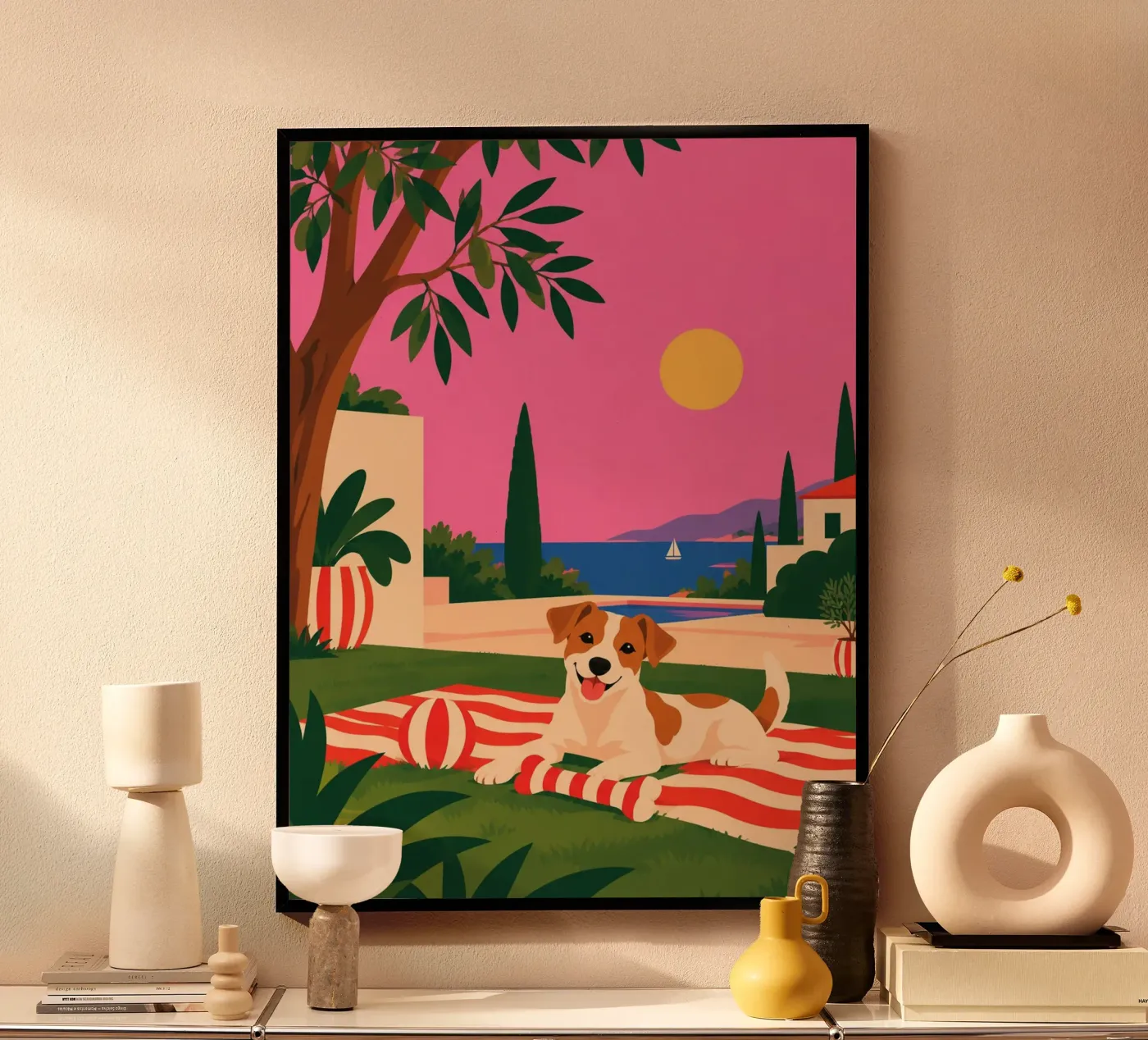 Happy Dog poster da fineartko