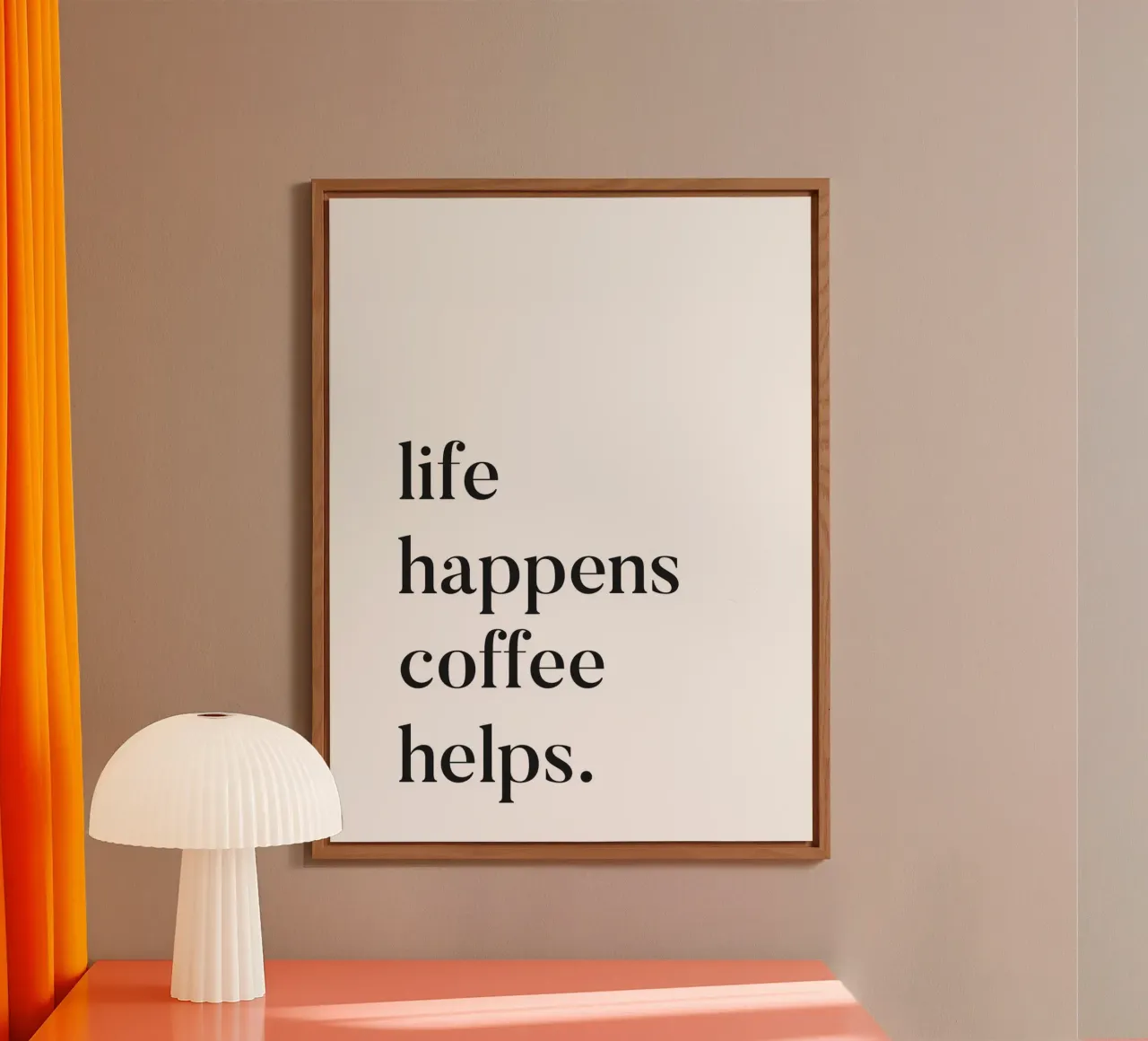Life Happens Coffee Helps - Citation moderne sur le café panneau forex de Whole©