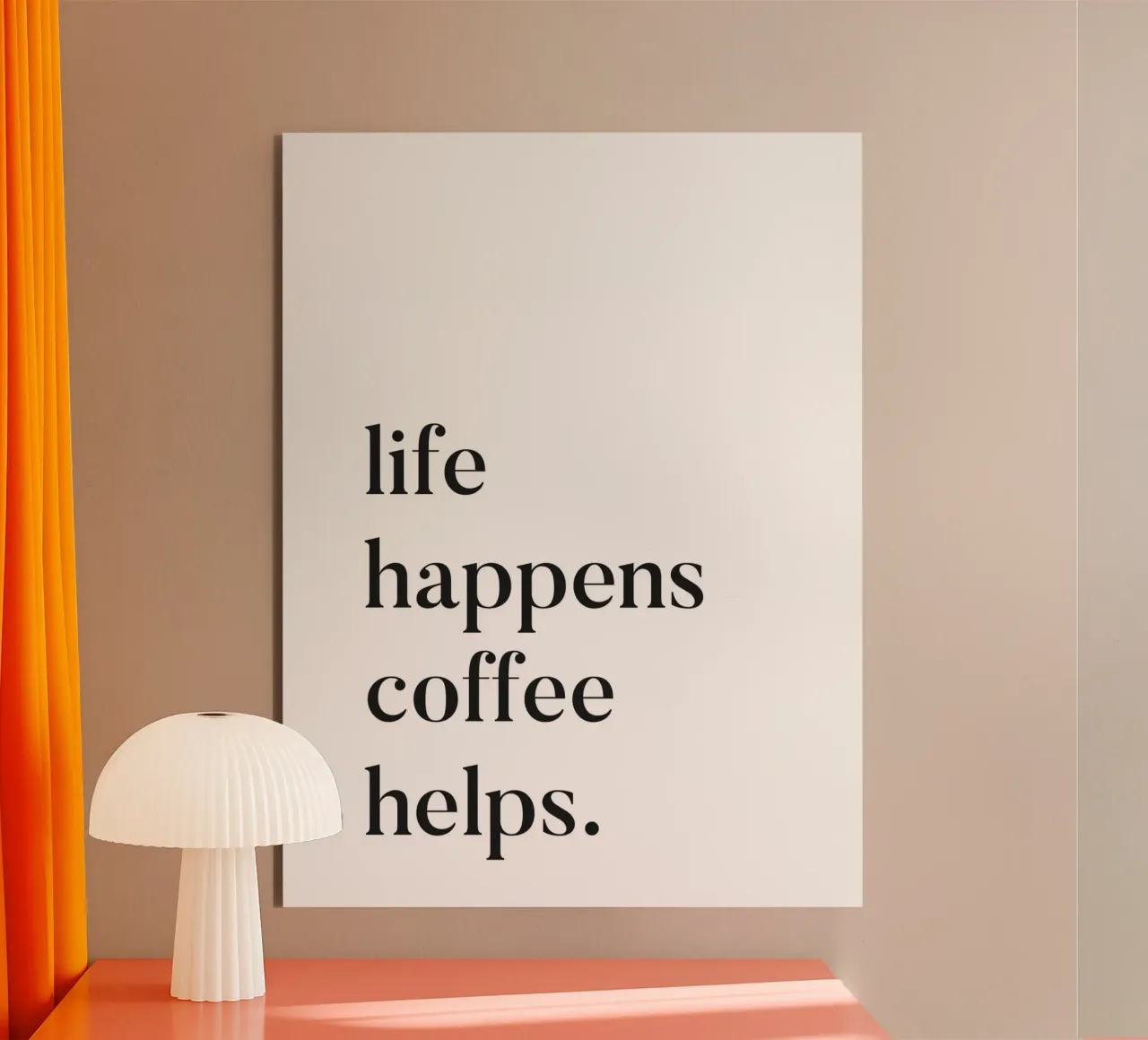 Life Happens Coffee Helps - Citation moderne sur le café panneau forex de Whole©