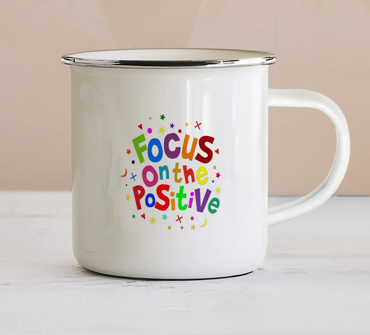 Focus on the positive tazza in smalto da happieeagle