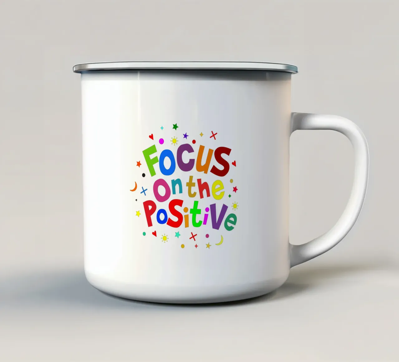 Focus on the positive tazza in smalto da happieeagle
