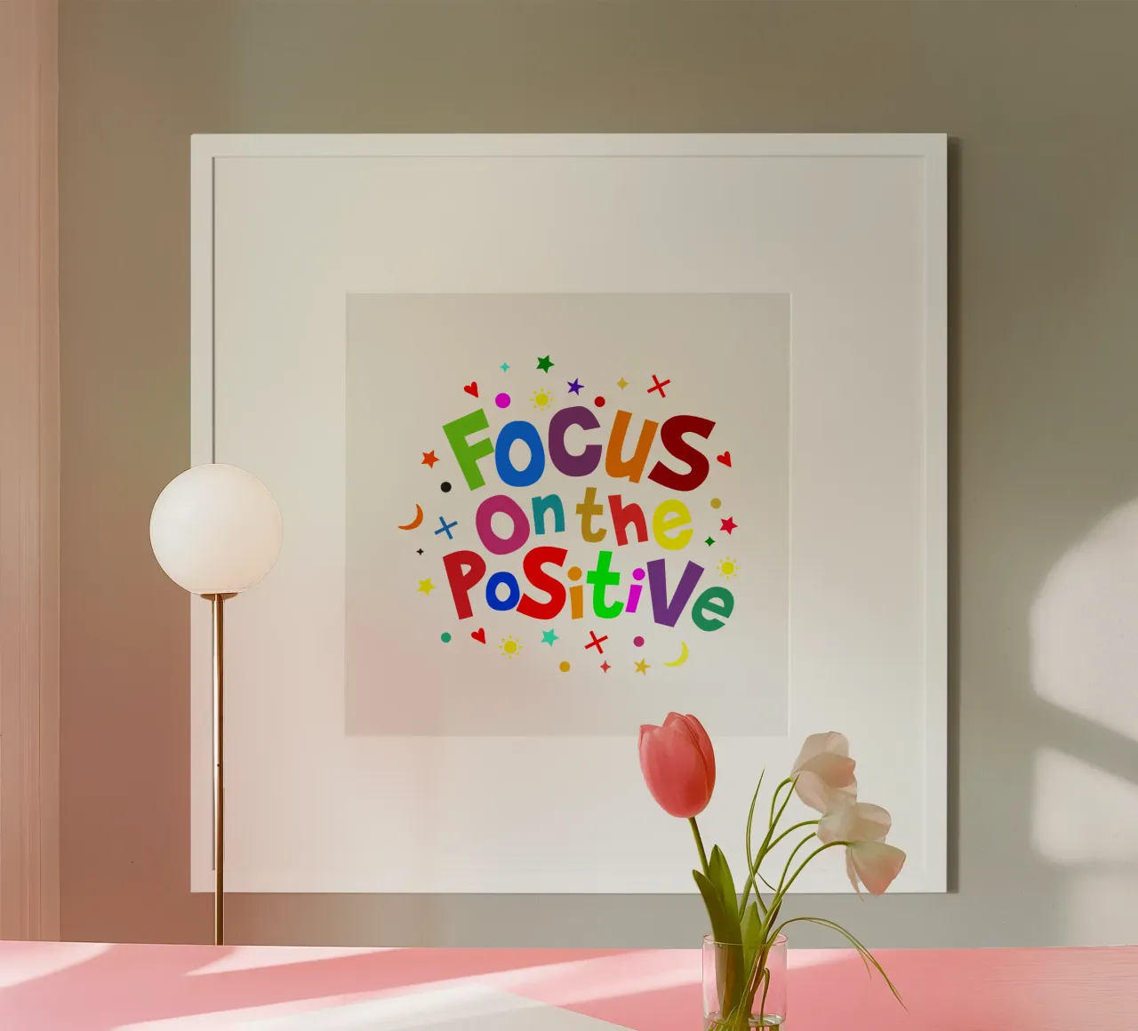Focus on the positive poster da happieeagle