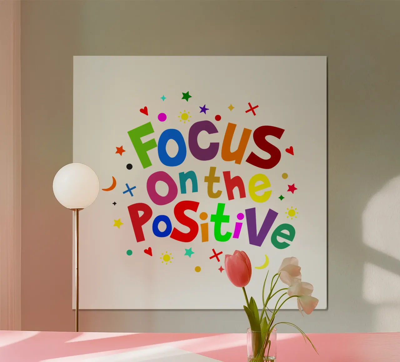 Focus on the positive poster da happieeagle