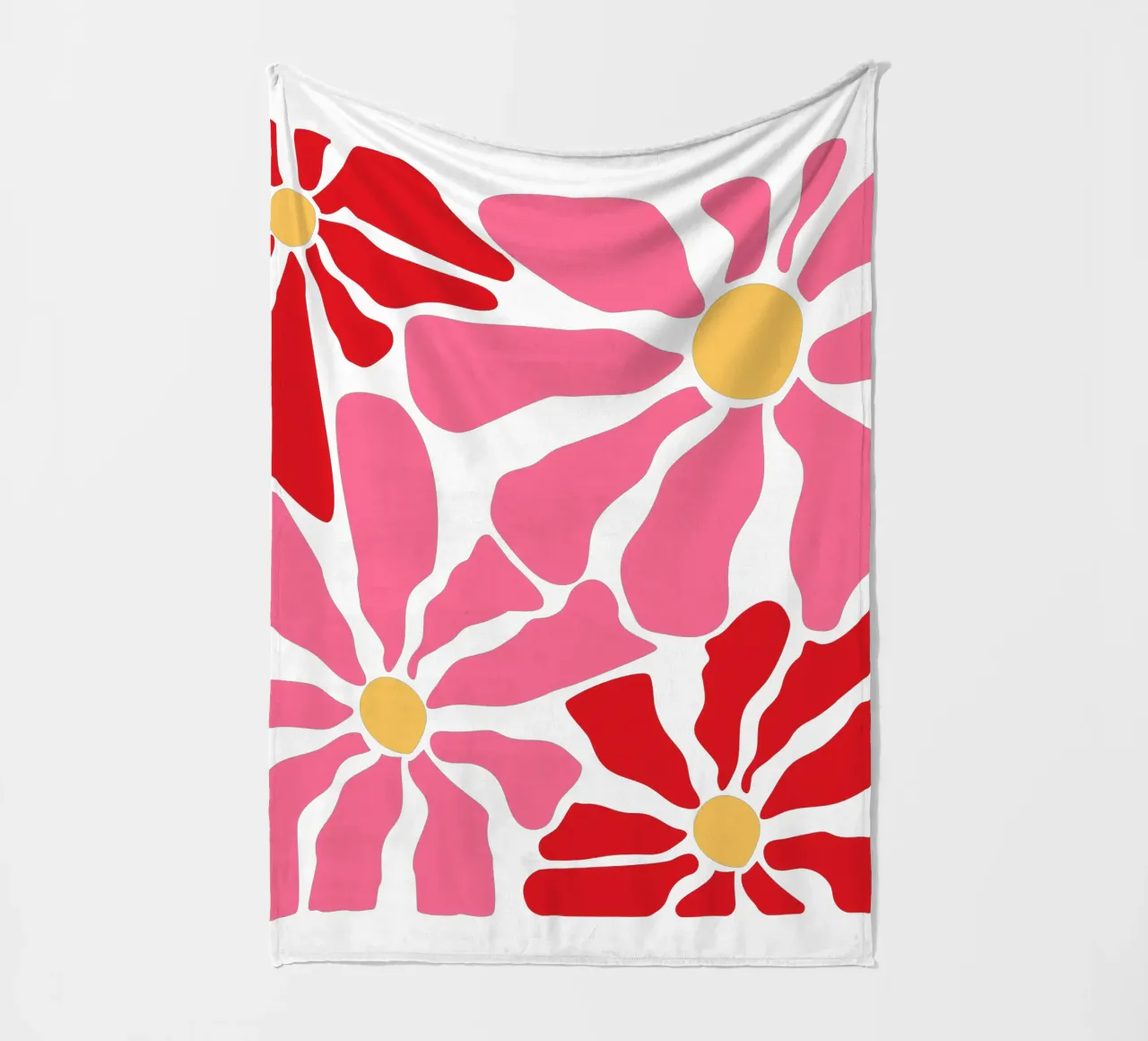 Preppy floral abstract print fleece blanket by pdigitalprints