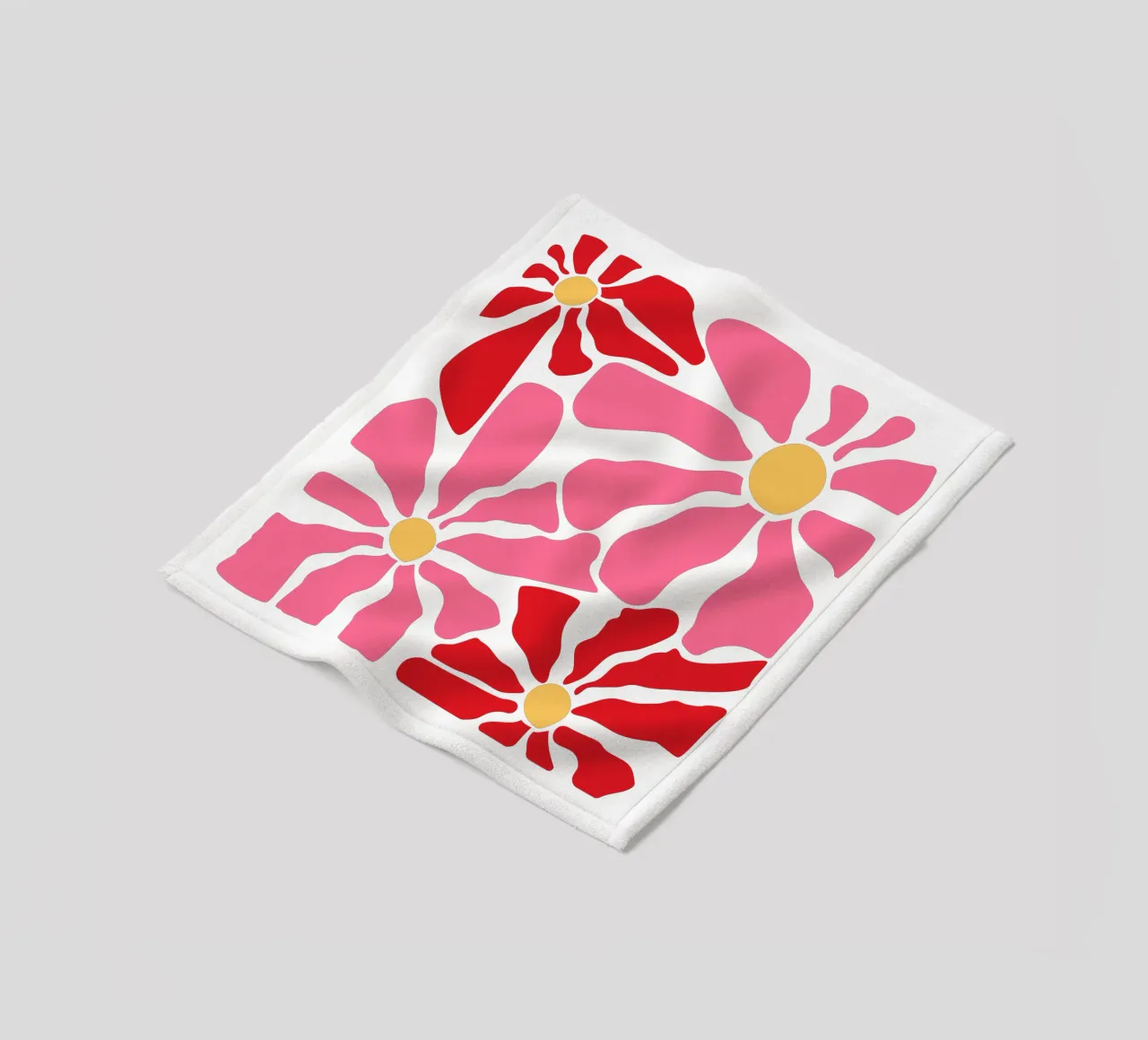 Preppy floral abstract print fleece blanket by pdigitalprints
