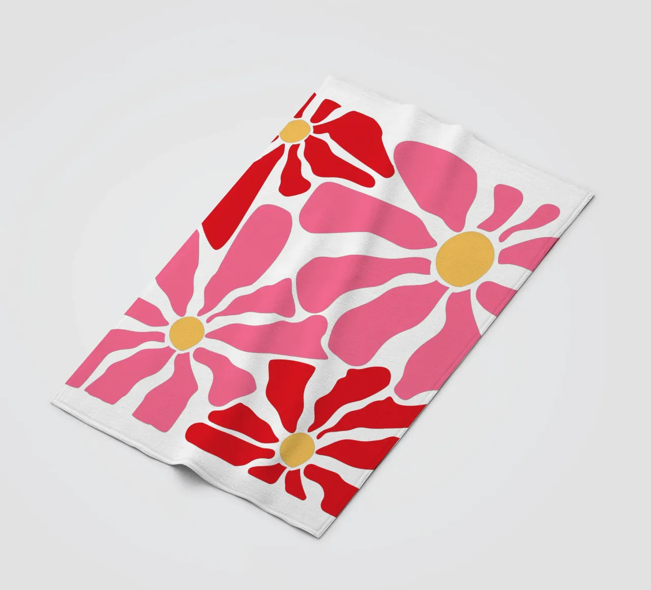 Preppy floral abstract print fleece blanket by pdigitalprints