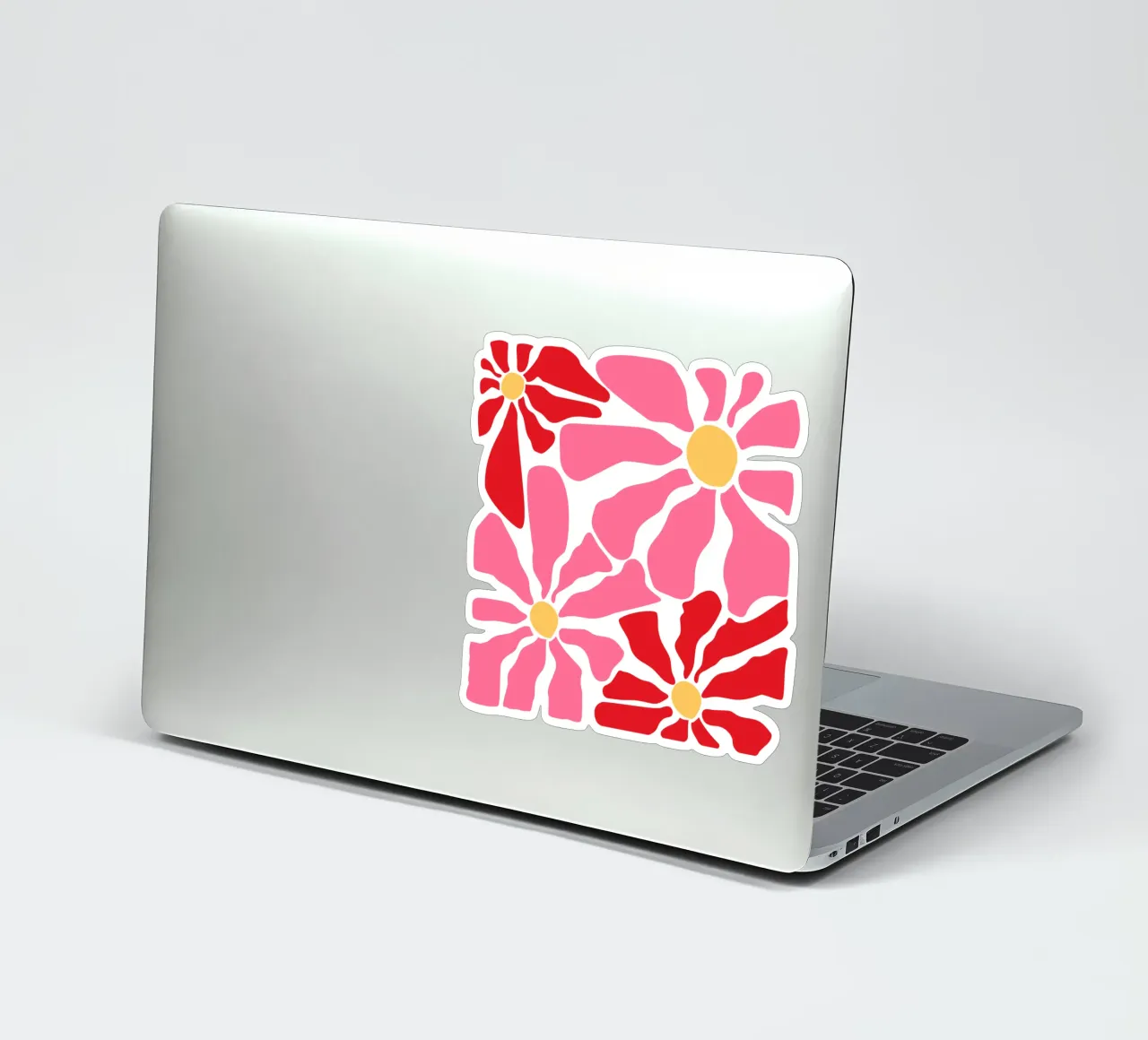 Preppy floral abstract print sticker by pdigitalprints