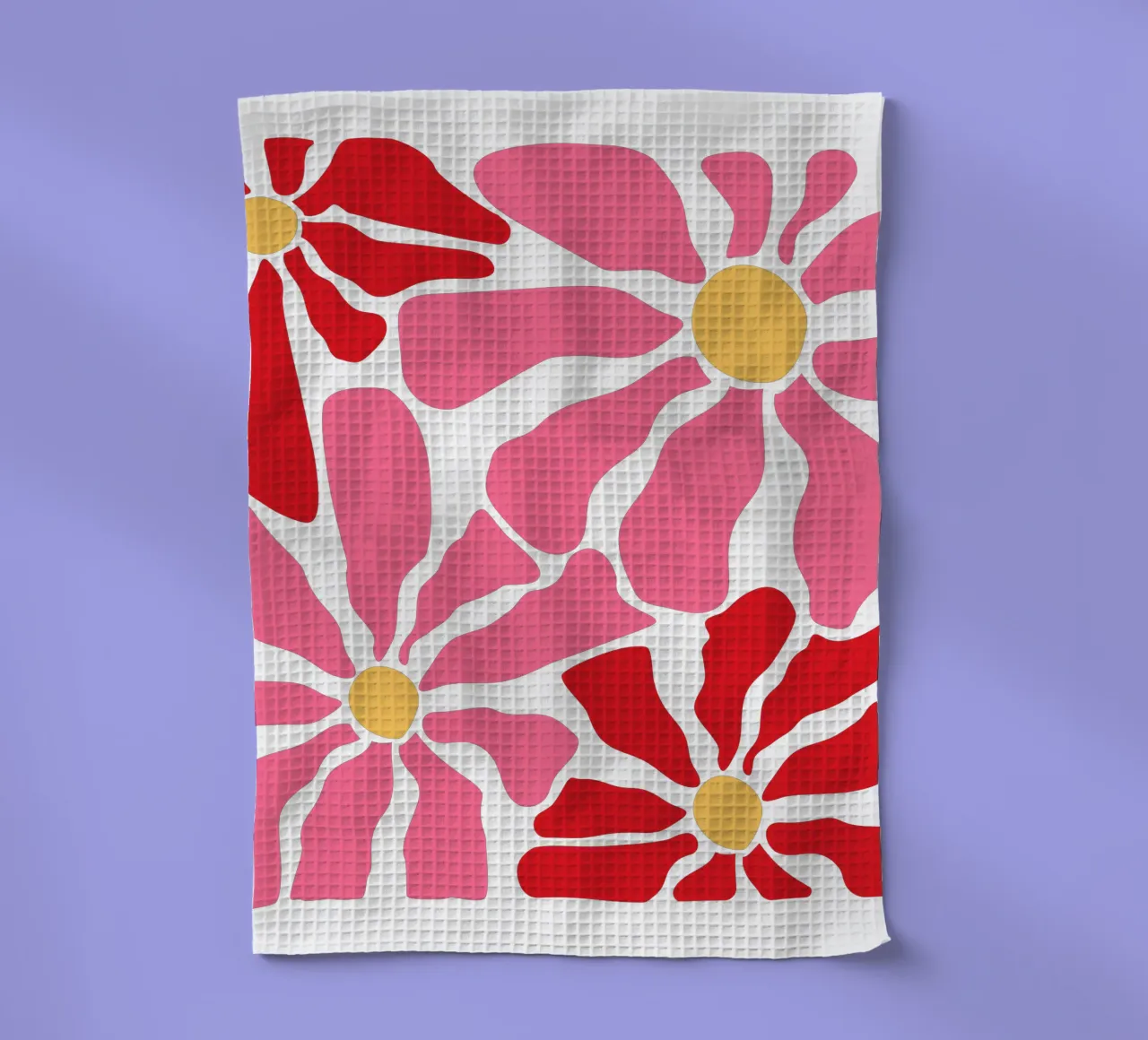 Preppy floral abstract print tea towel by pdigitalprints
