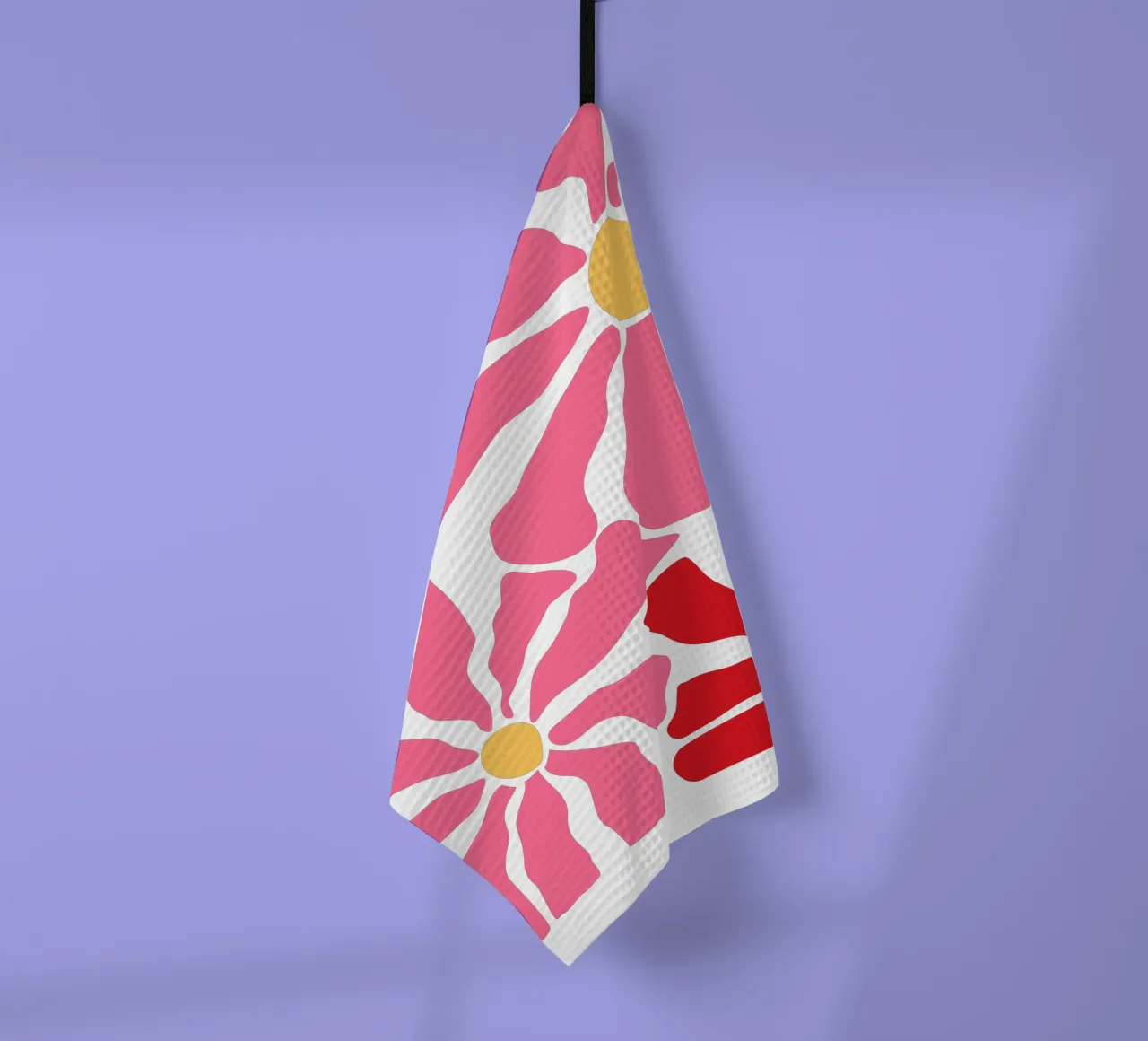 Preppy floral abstract print tea towel by pdigitalprints