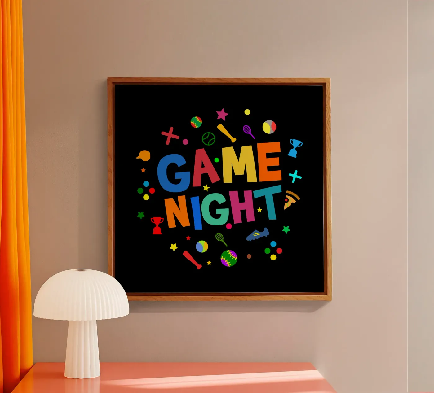 Game night acrylic glass by happieeagle