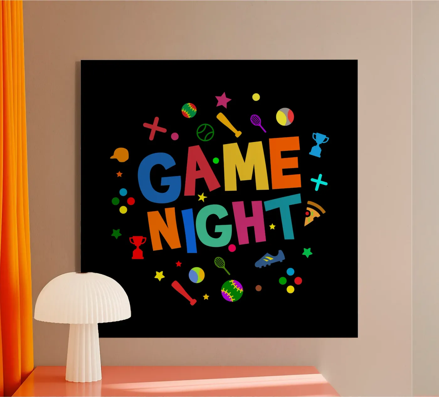 Game night acrylic glass by happieeagle