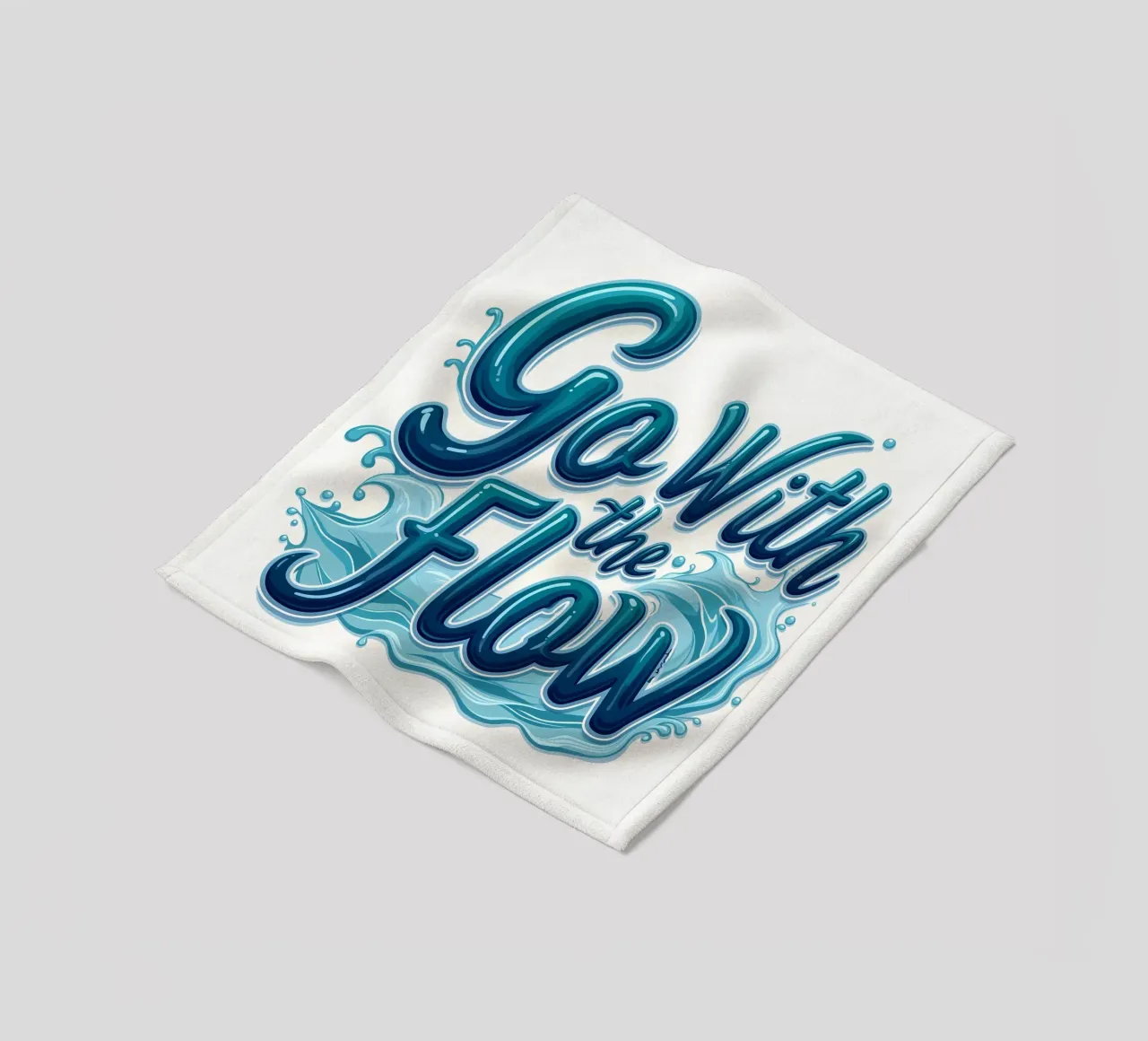 Go With the Flow fleece blanket by inspirational quote