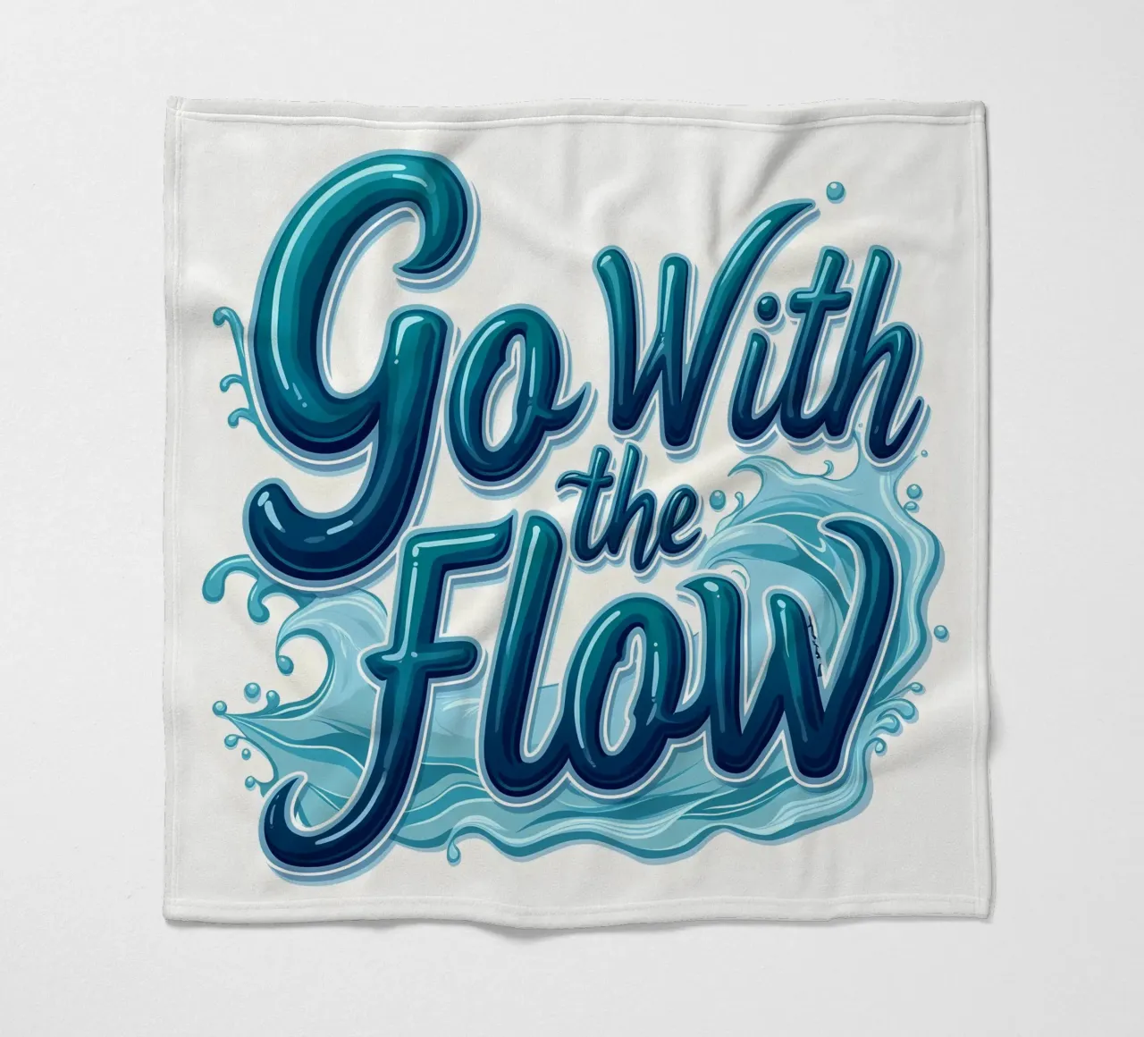 Go With the Flow fleece blanket by inspirational quote