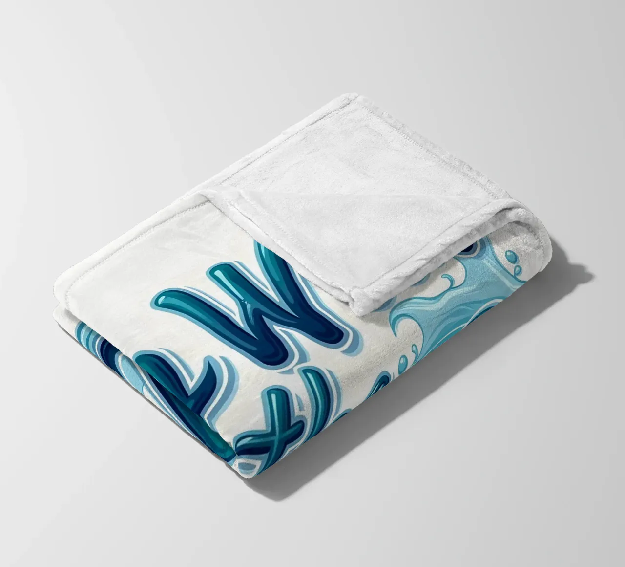 Go With the Flow fleece blanket by inspirational quote