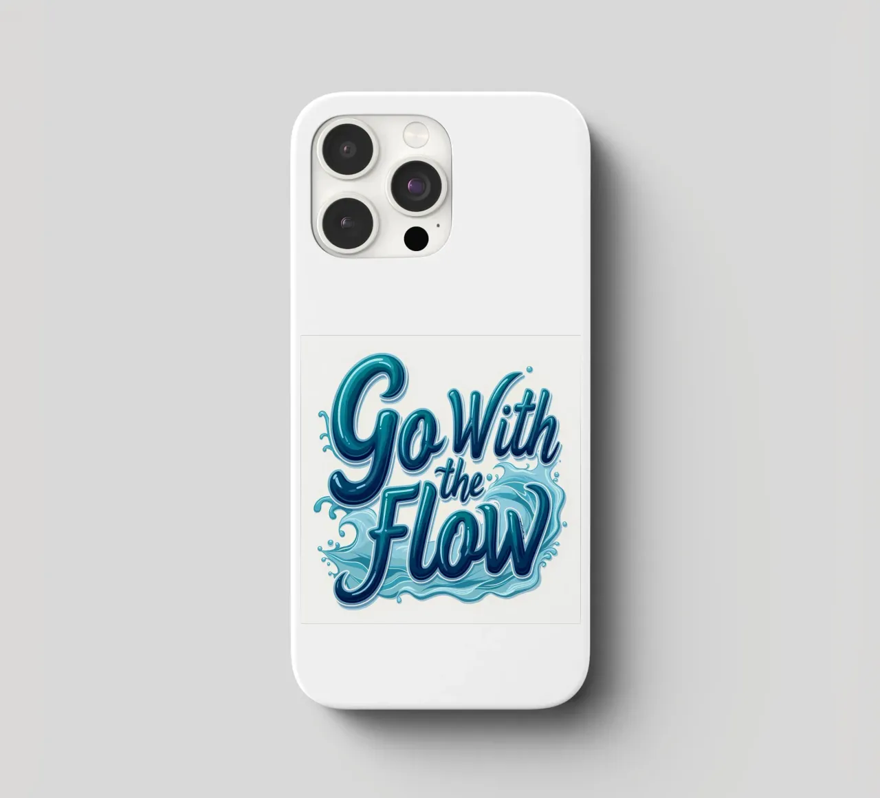 Go With the Flow iphone case by inspirational quote