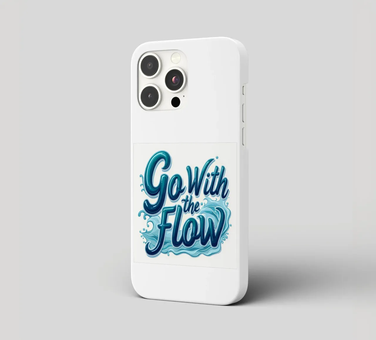 Go With the Flow iphone case by inspirational quote