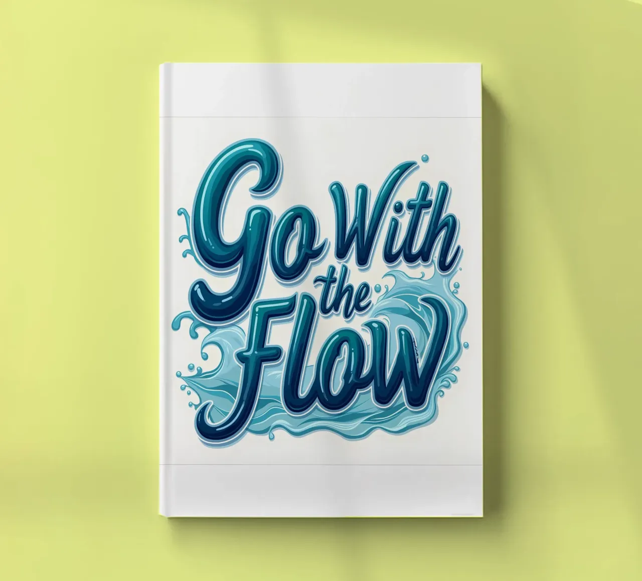 Go With the Flow notebook by inspirational quote