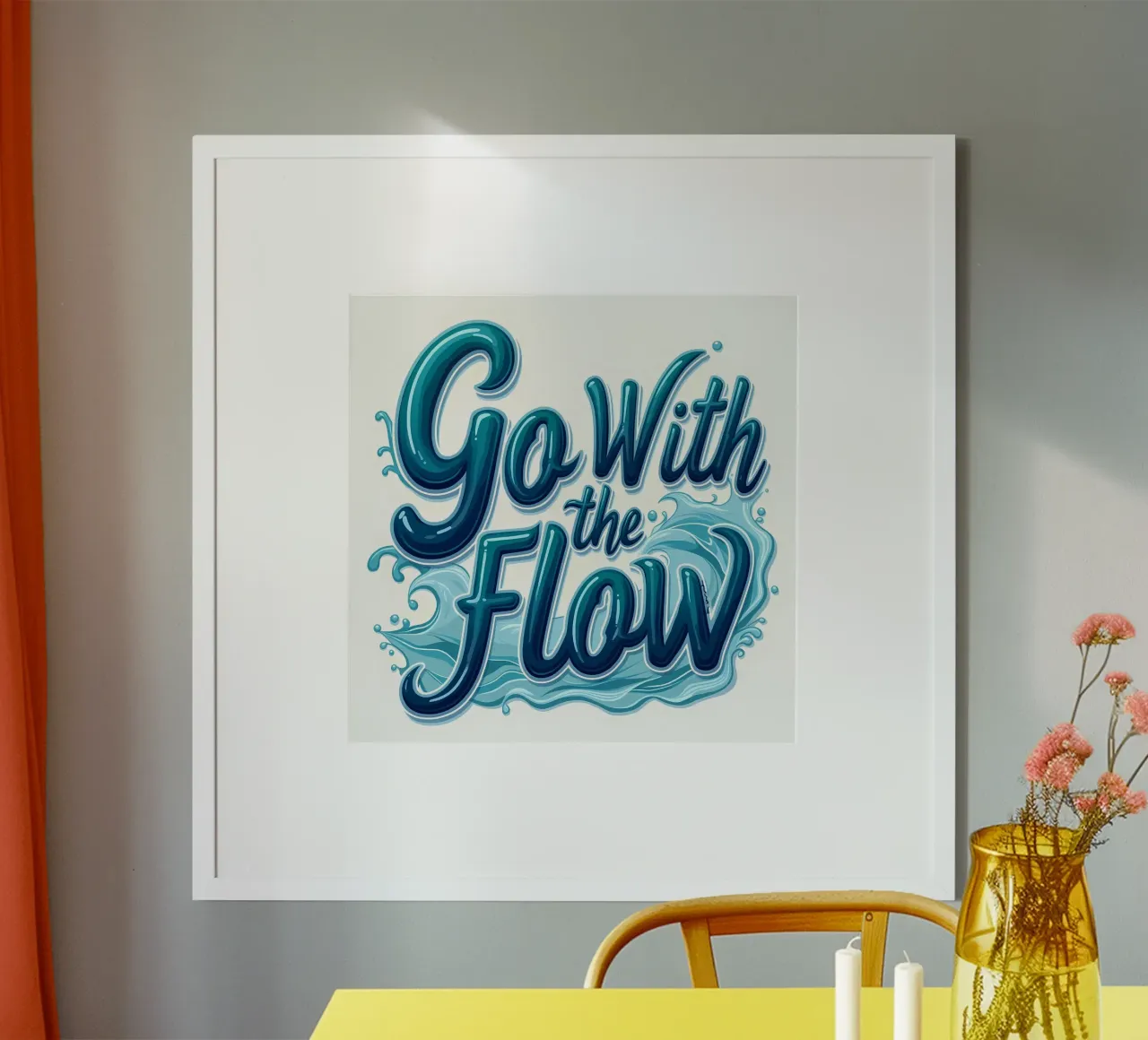 Go With the Flow hahnemühle by inspirational quote