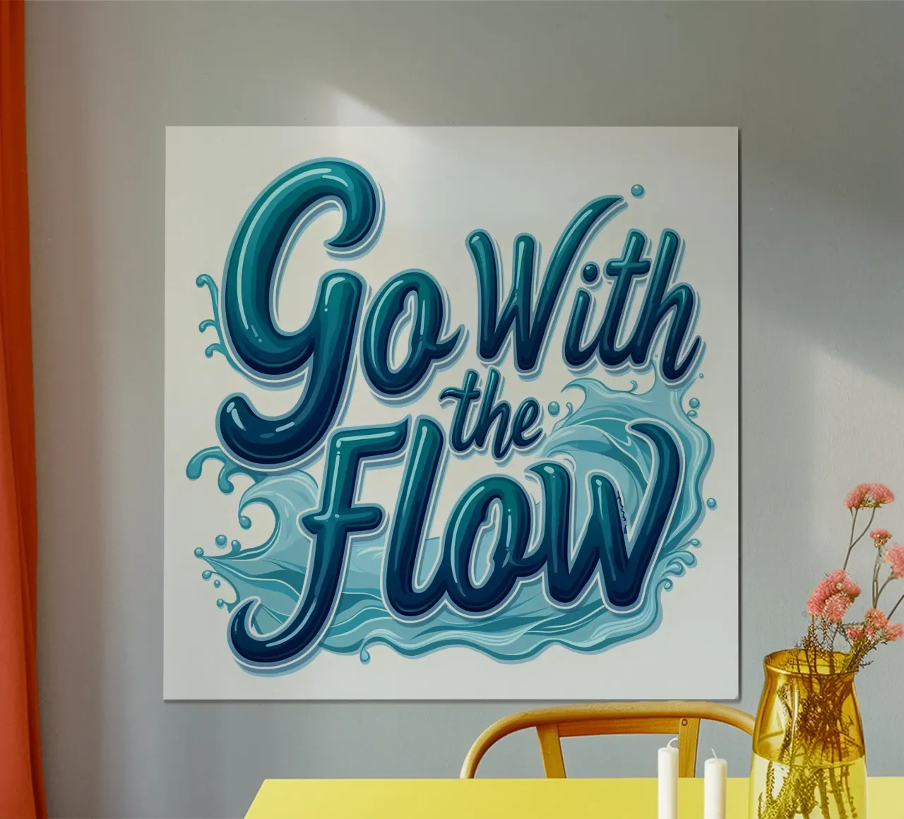 Go With the Flow hahnemühle by inspirational quote