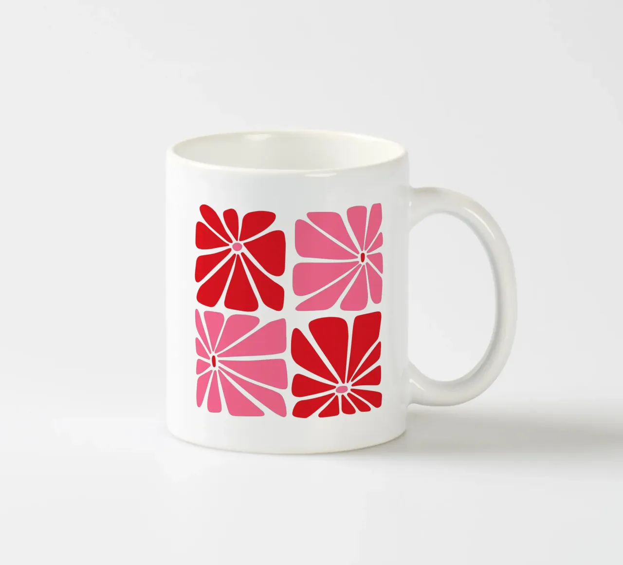 abstracte bloemenprint keramische mok van pdigitalprints
