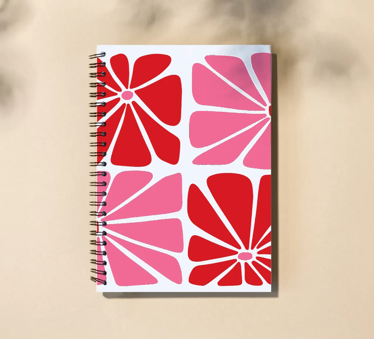 abstract floral print spiral notebook by pdigitalprints