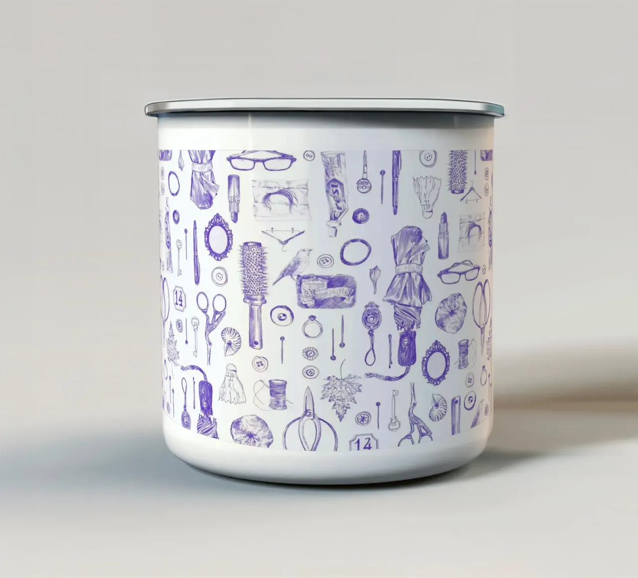 Fumbling for my keys Emaille Tasse von La Scarlatte
