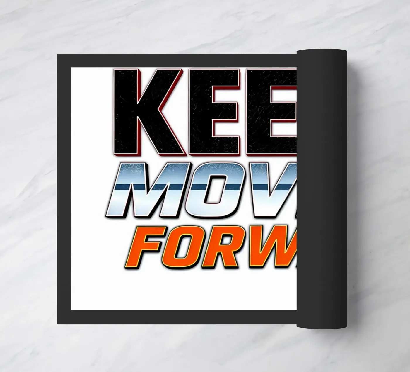 Blijf vooruitgaan deurmat van inspirational quote