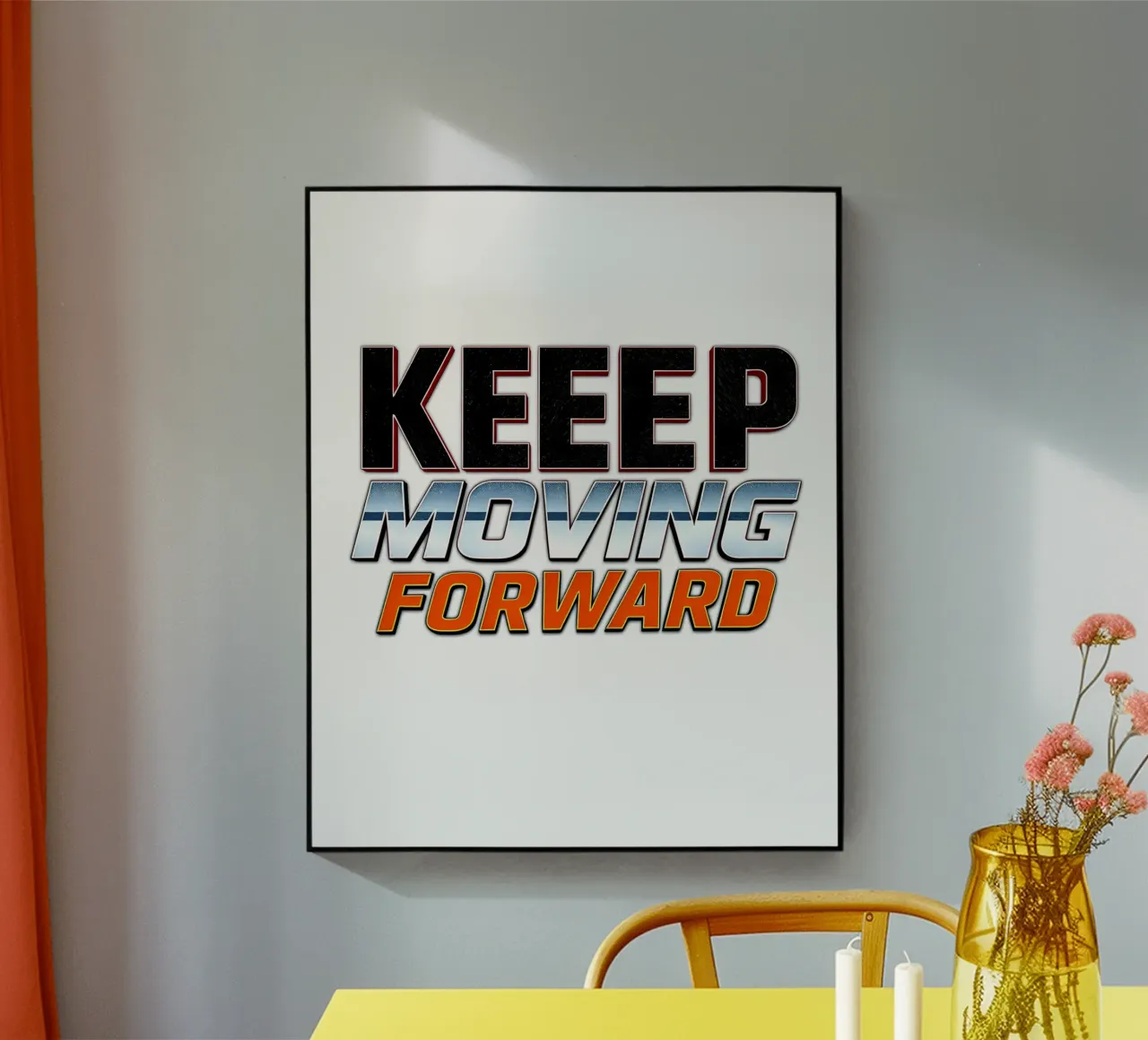 Continuare ad andare avanti plexiglass da inspirational quote