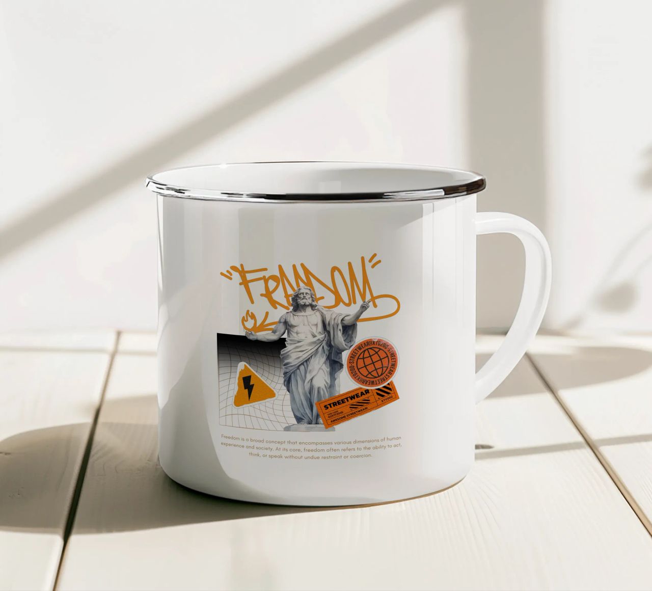 FREEDOM tazza in smalto da Einfach Uebel