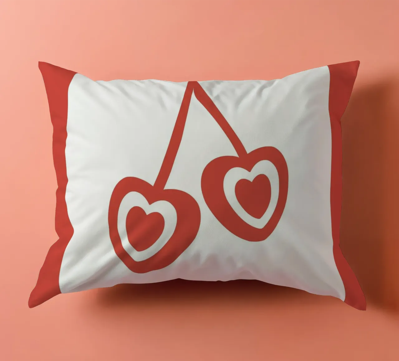Ciliegia Preppy Hearts cuscino da pdigitalprints