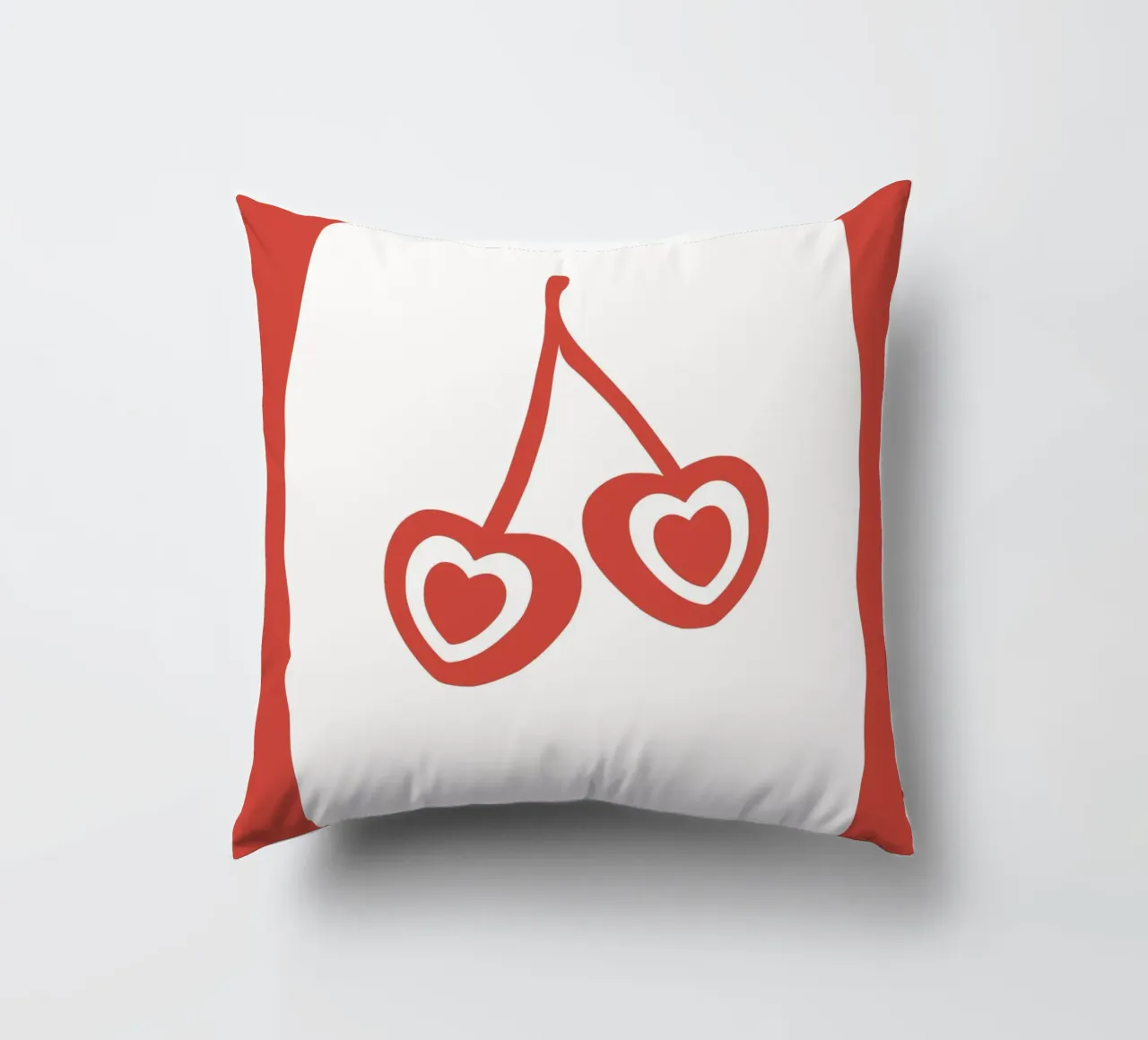 Ciliegia Preppy Hearts cuscino da pdigitalprints