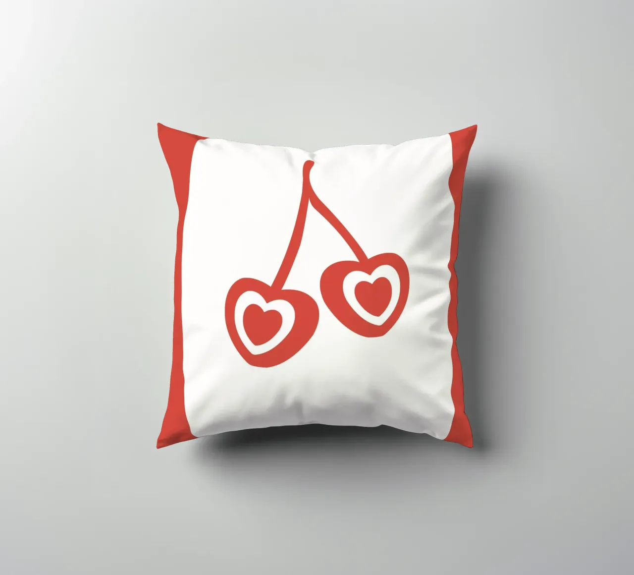 Ciliegia Preppy Hearts cuscino da pdigitalprints