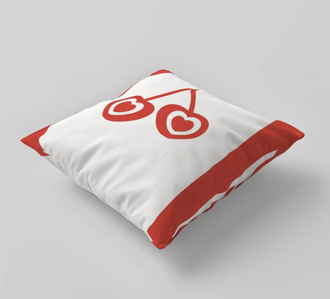 Ciliegia Preppy Hearts cuscino da pdigitalprints