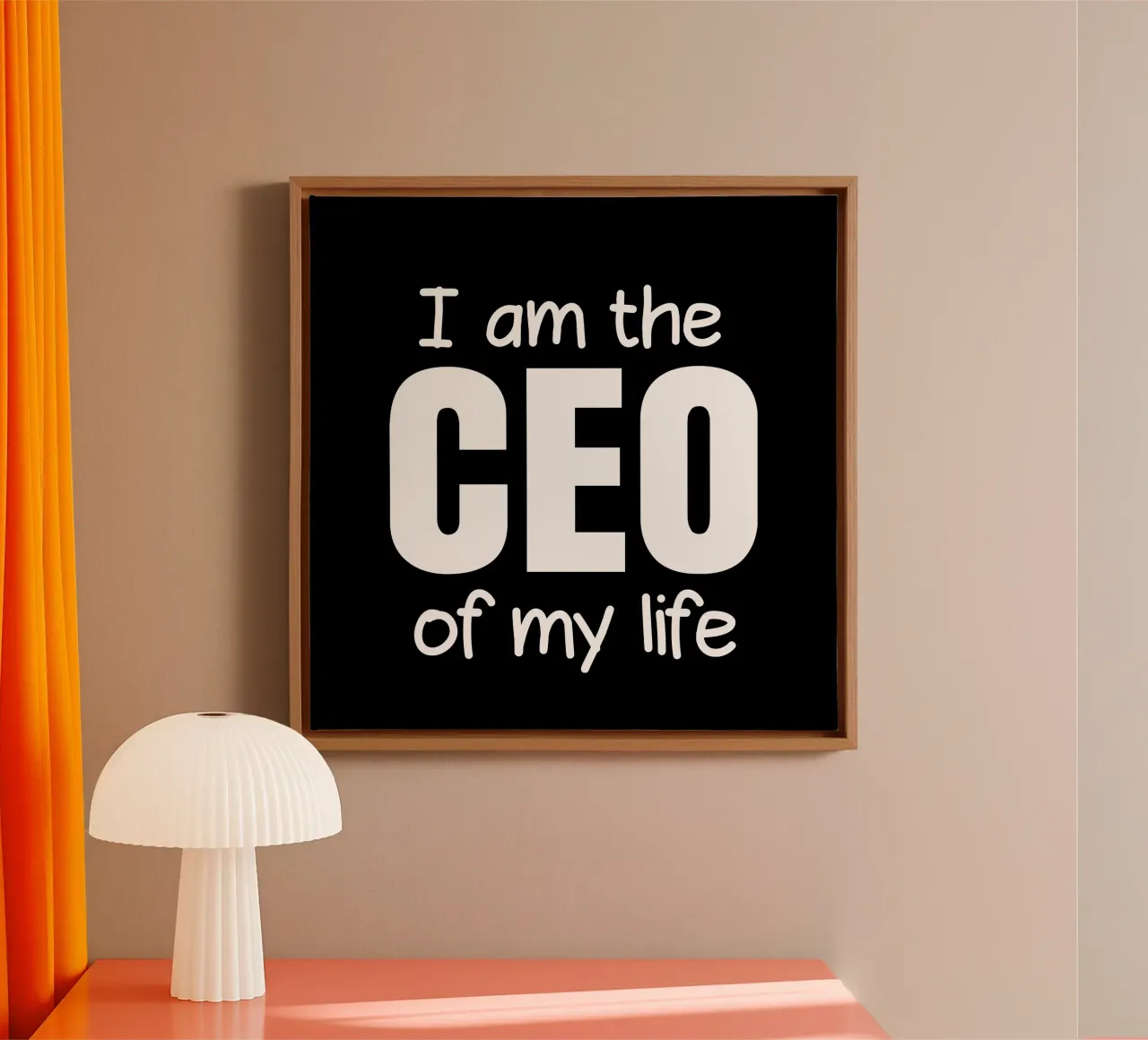 I am the CEO of my life canvas met Baklijst van happieeagle