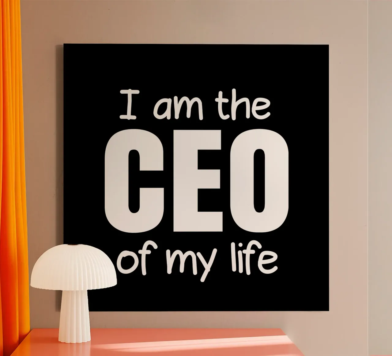 I am the CEO of my life canvas met Baklijst van happieeagle