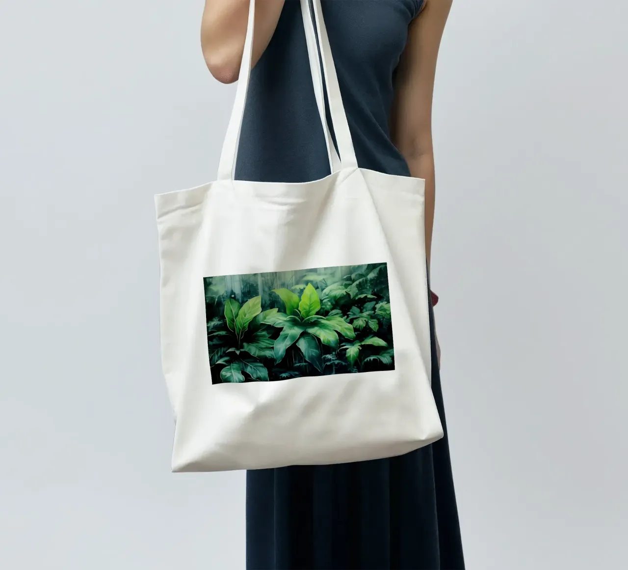 Tropischer Landschaftsgarten Jutebeutel von Modern Muse