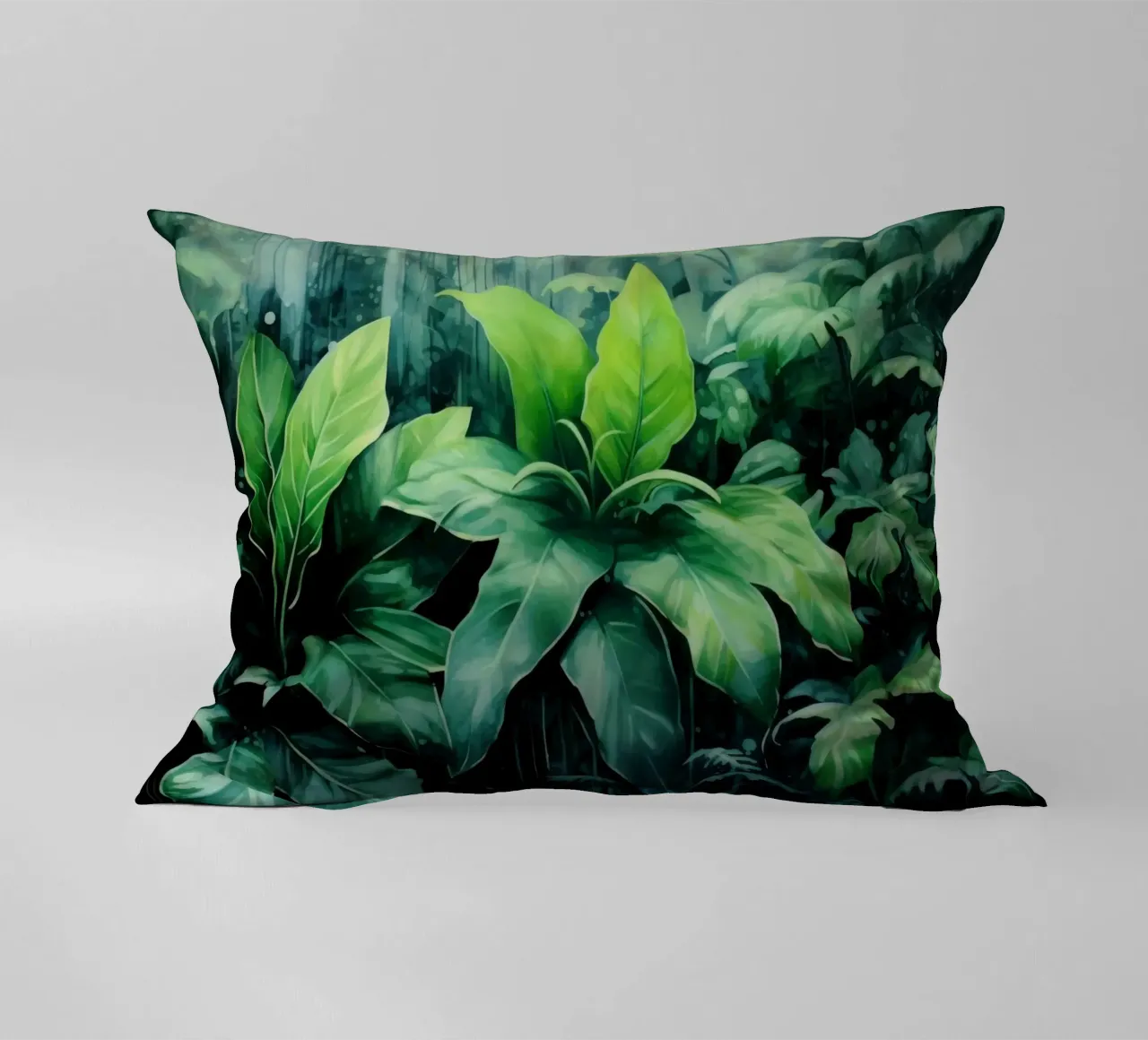 Tropischer Landschaftsgarten Kissen von Modern Muse