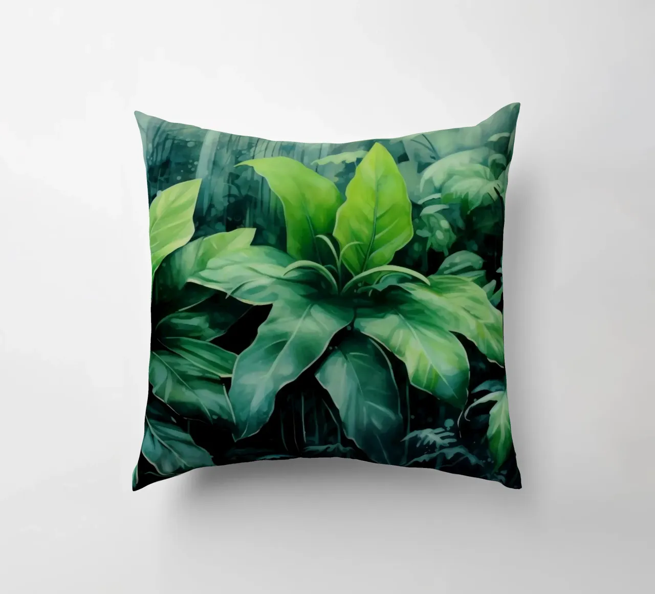 Tropischer Landschaftsgarten Kissen von Modern Muse