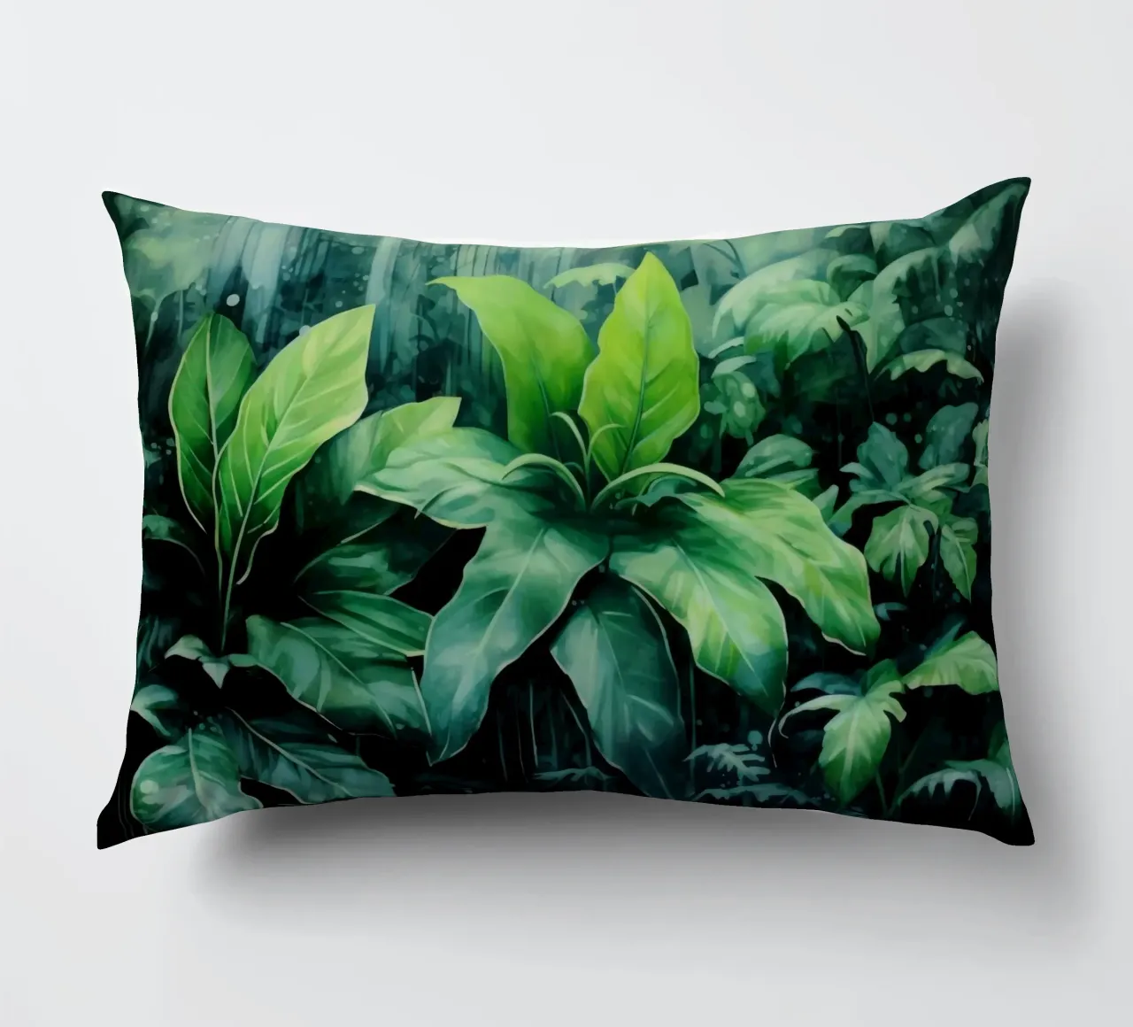 Tropischer Landschaftsgarten Kissen von Modern Muse