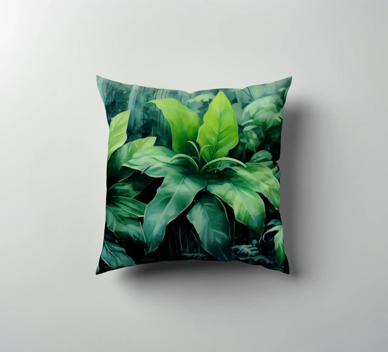 Tropischer Landschaftsgarten Kissen von Modern Muse