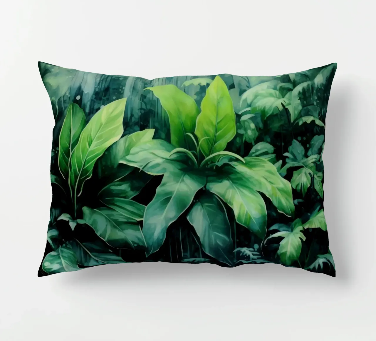 Tropischer Landschaftsgarten Kissen von Modern Muse