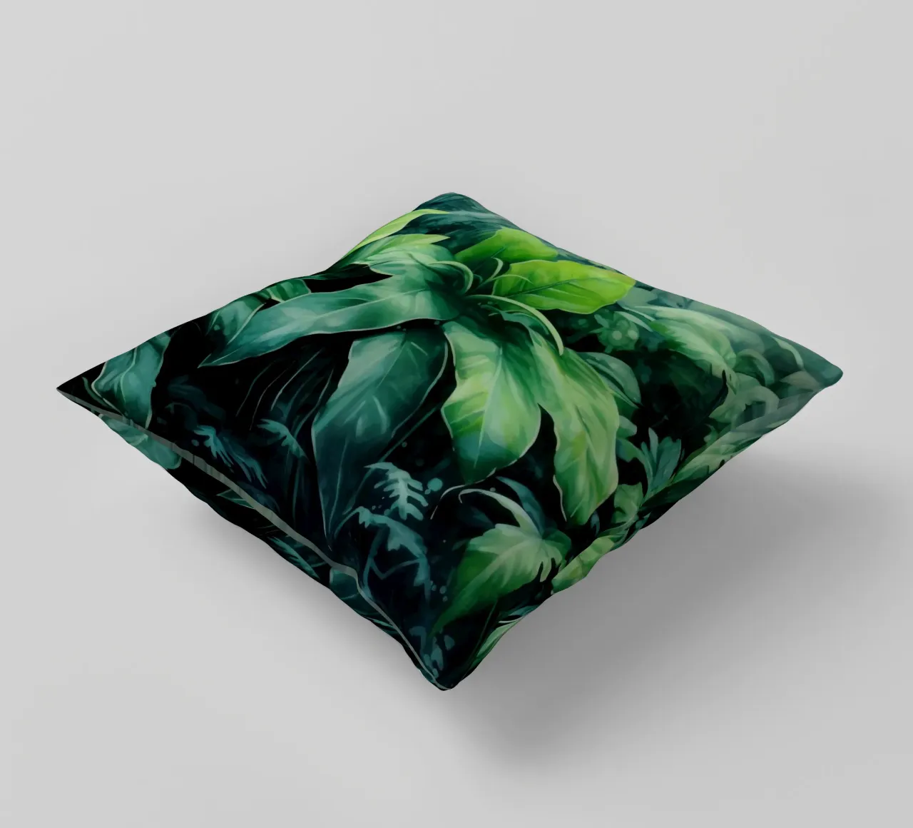 Tropischer Landschaftsgarten Kissen von Modern Muse