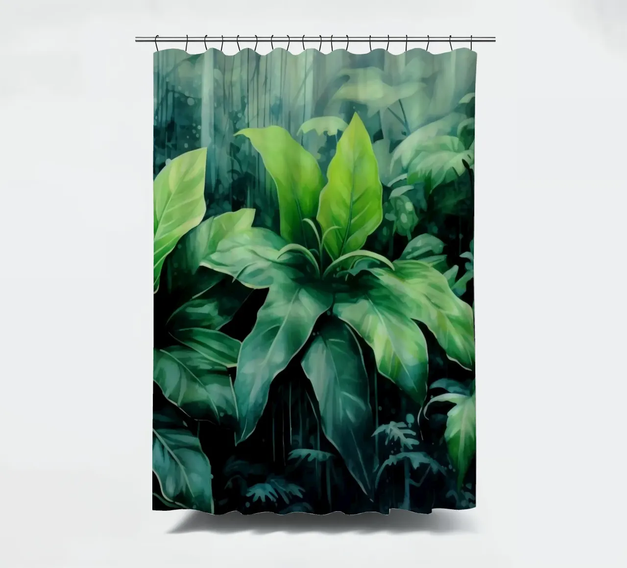 Tropischer Landschaftsgarten Duschvorhang von Modern Muse