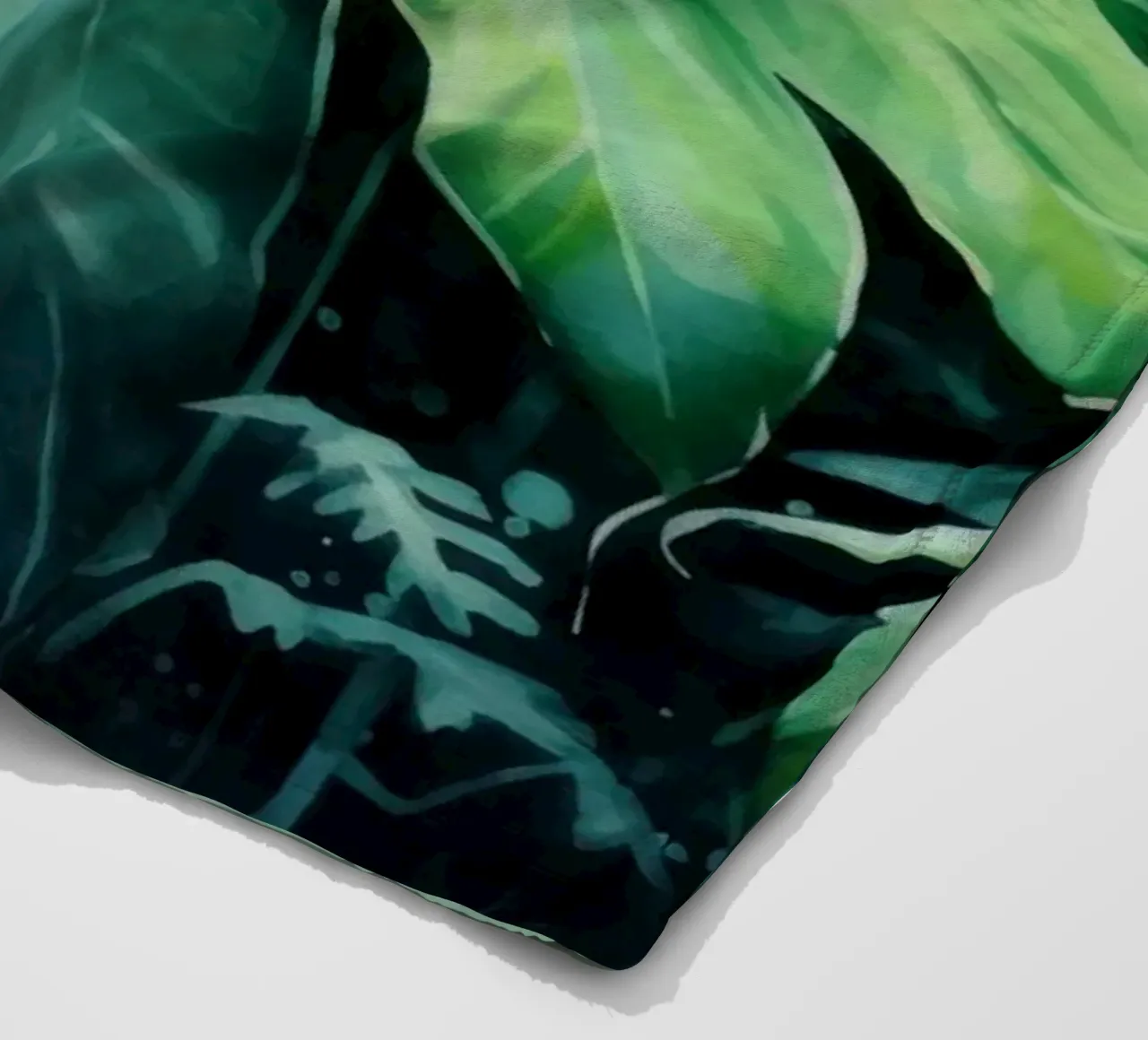 Tropischer Landschaftsgarten Fleecedecke von Modern Muse